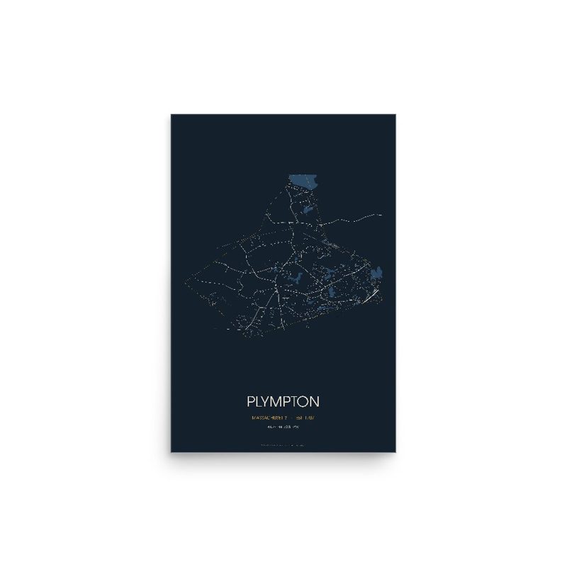 Plympton Street Map Poster · Midnight