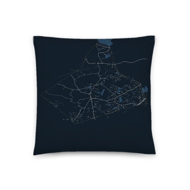 Plympton Map Throw Pillow