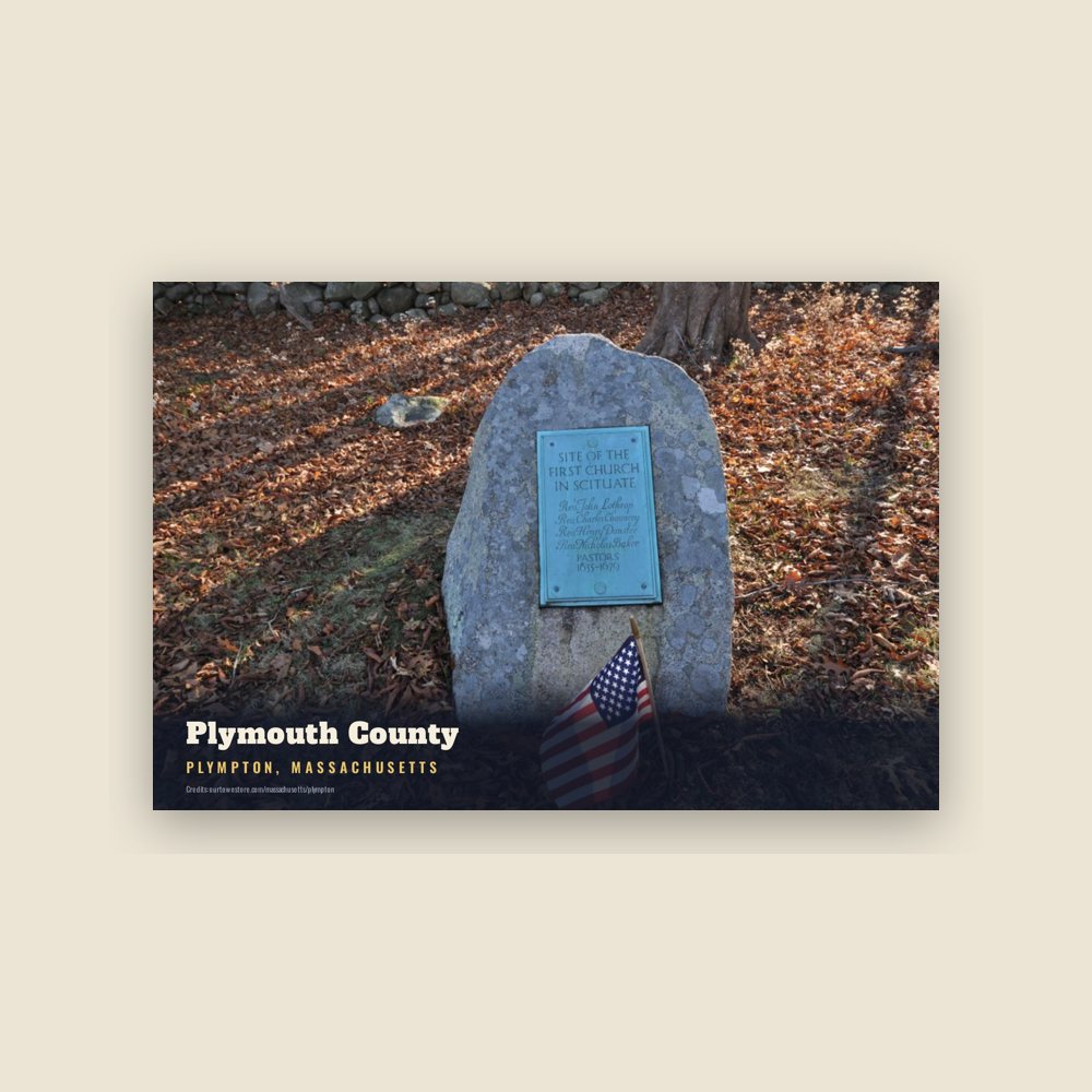 Plympton Plymouth County Postcard