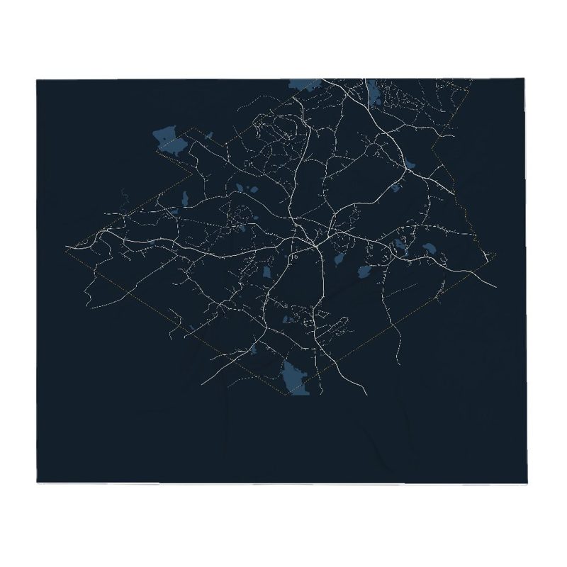 Princeton Street Map Throw Blanket
