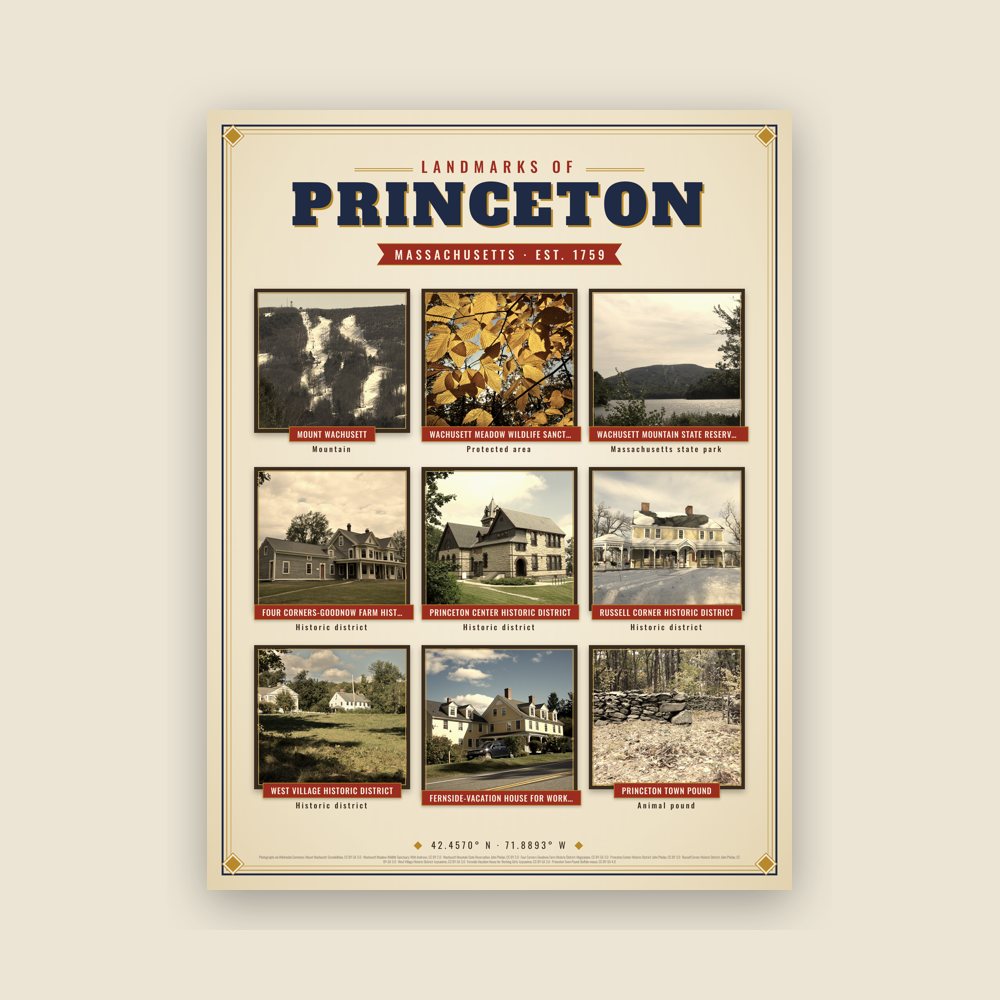 Princeton Landmarks Photo Poster