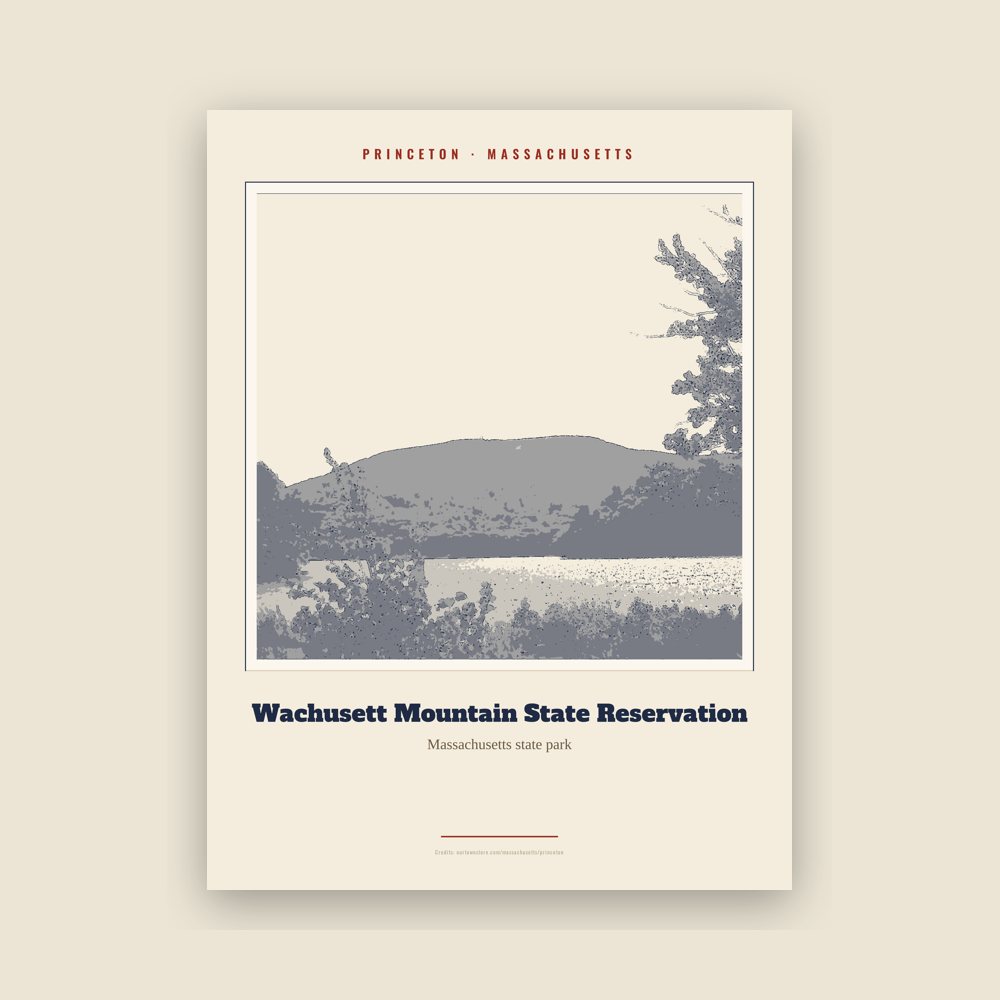 Princeton Wachusett Mountain State Reservation Landmark Print