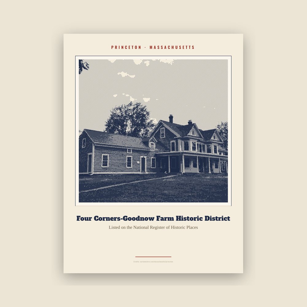Princeton Four Corners-Goodnow Farm Historic District Landmark Print
