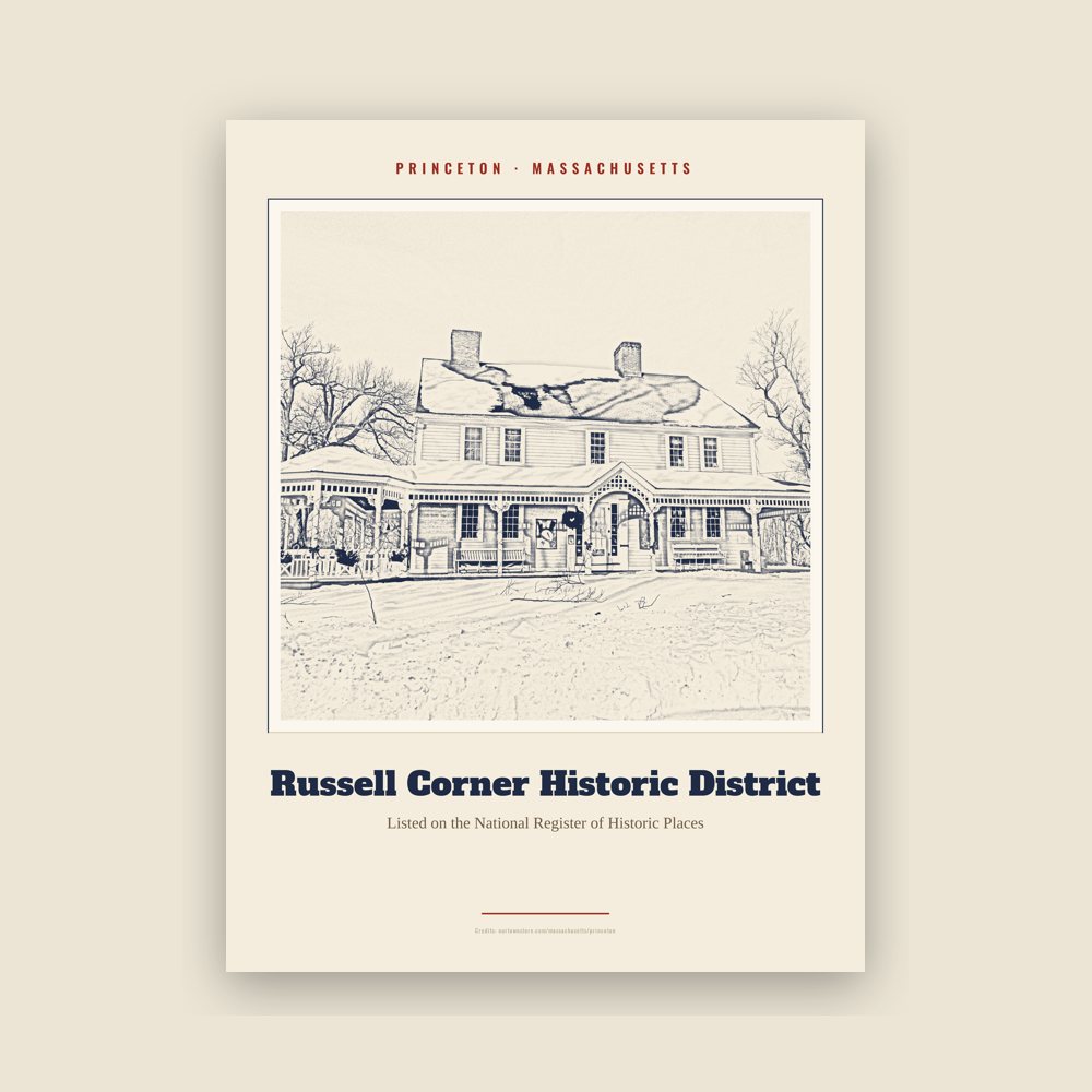 Princeton Russell Corner Historic District Landmark Print