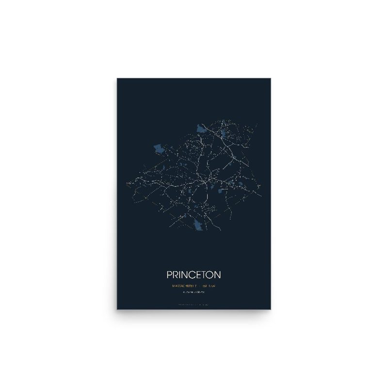 Princeton Street Map Poster · Midnight