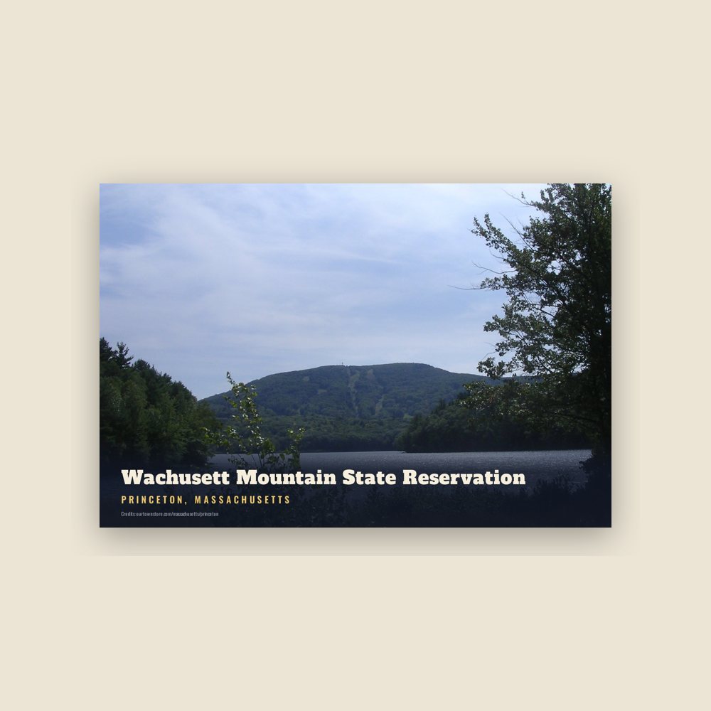 Princeton Wachusett Mountain State Reservation Postcard