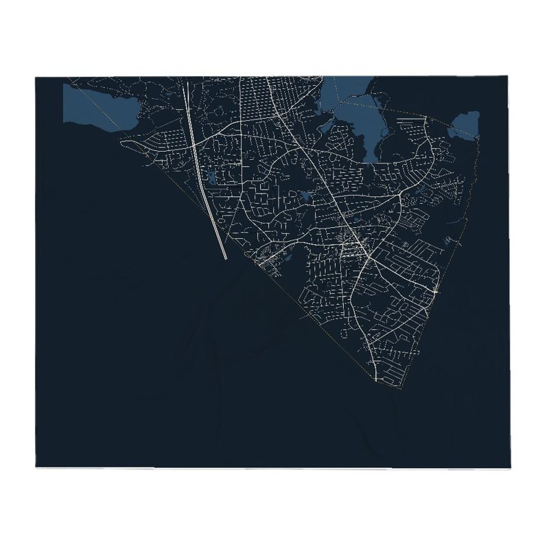 Randolph Street Map Throw Blanket