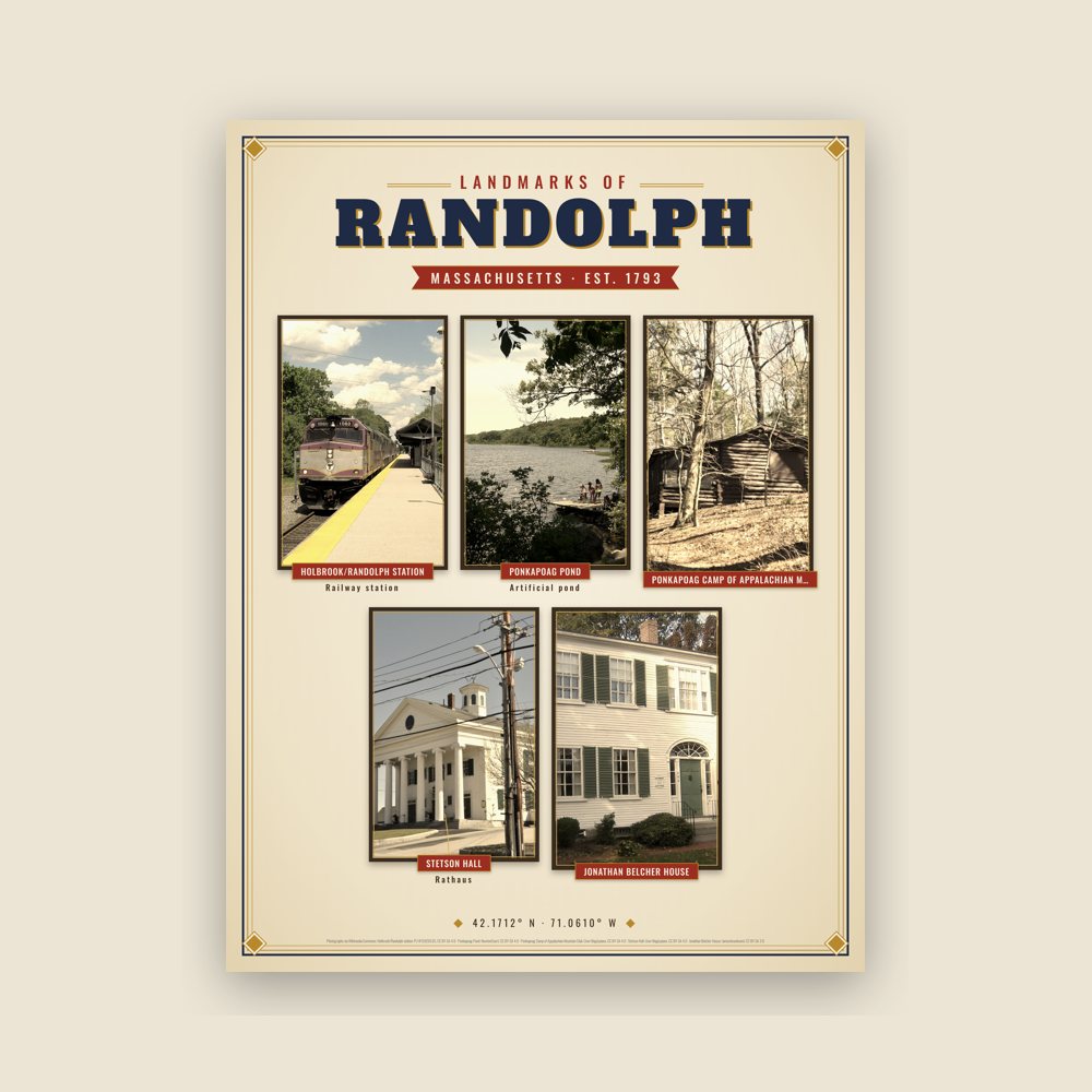 Randolph Landmarks Photo Poster