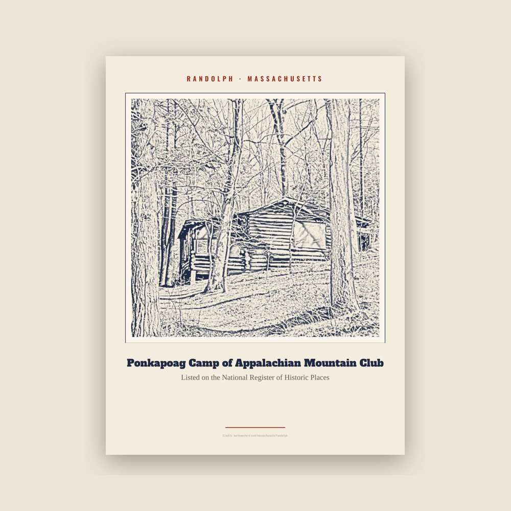 Randolph Ponkapoag Camp of Appalachian Mountain Club Landmark Print