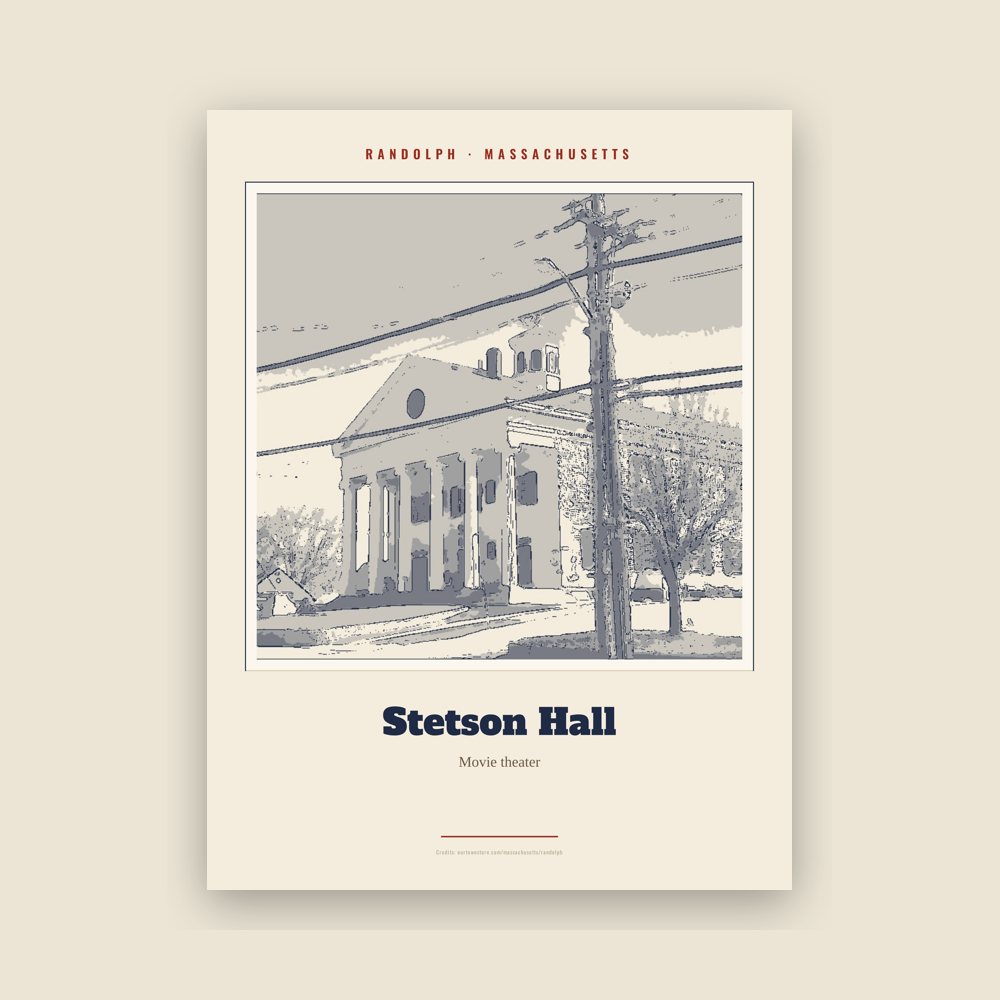 Randolph Stetson Hall Landmark Print