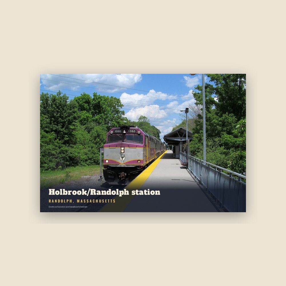 Randolph Holbrook/Randolph station Postcard