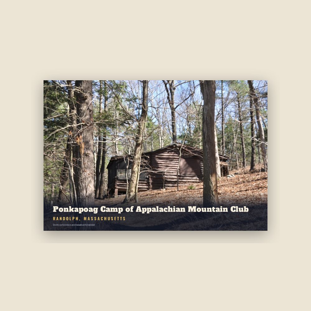 Randolph Ponkapoag Camp of Appalachian Mountain Club Postcard