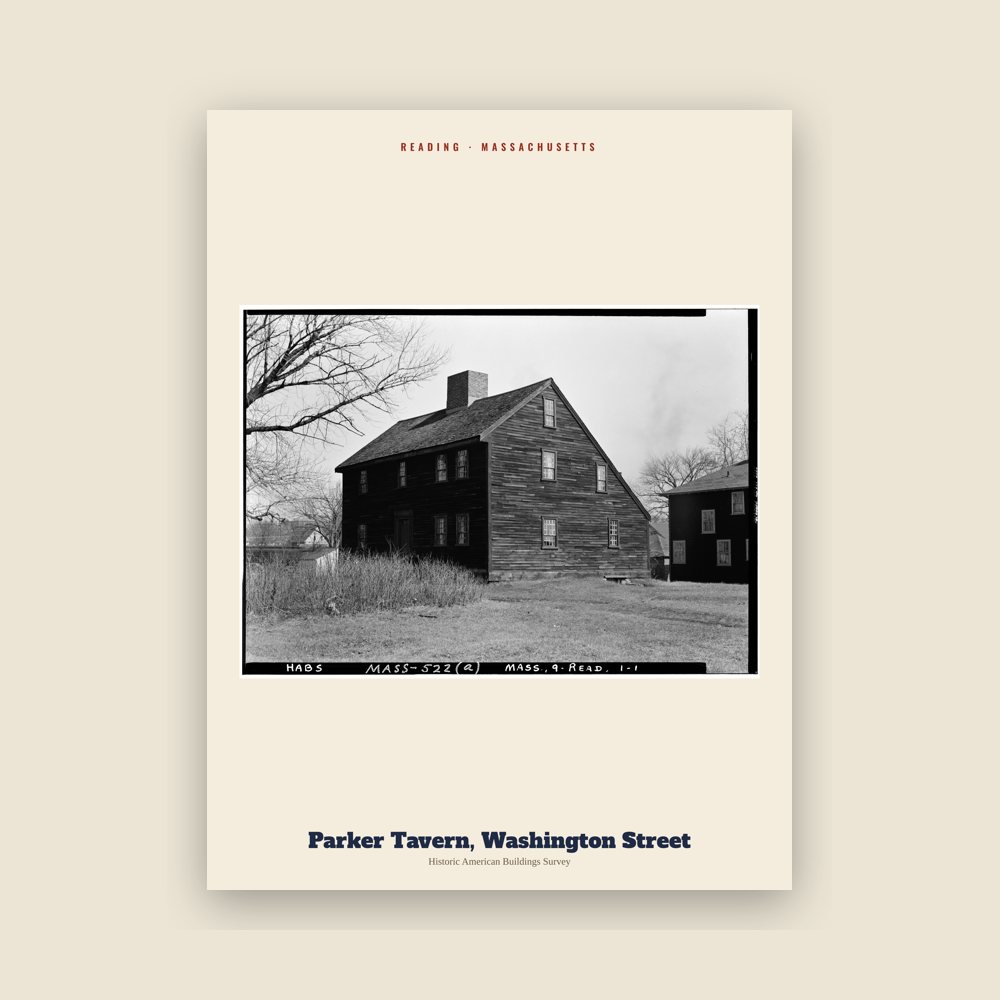 Reading Parker Tavern, Washington Street Archive Print