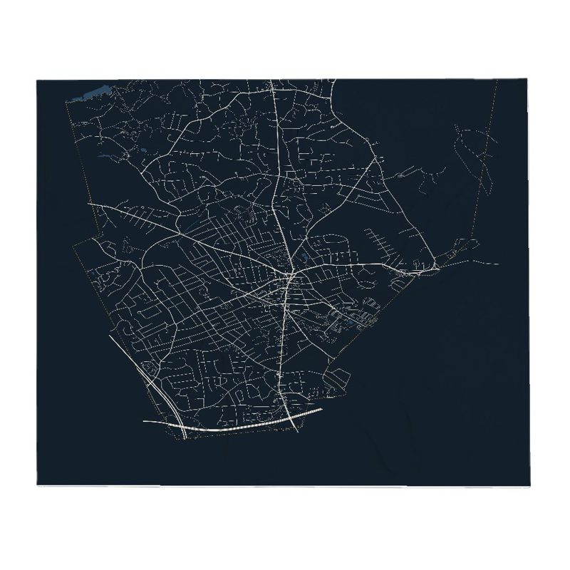 Reading Street Map Throw Blanket