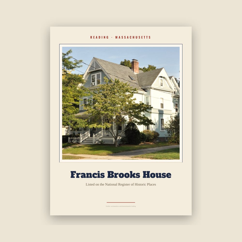 Reading Francis Brooks House Landmark Print