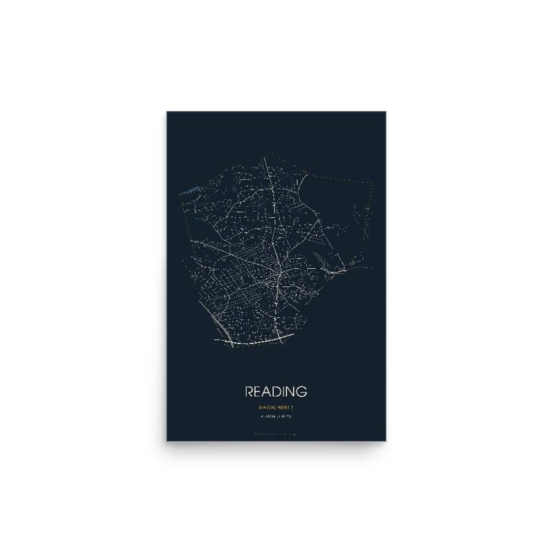 Reading Street Map Poster · Midnight