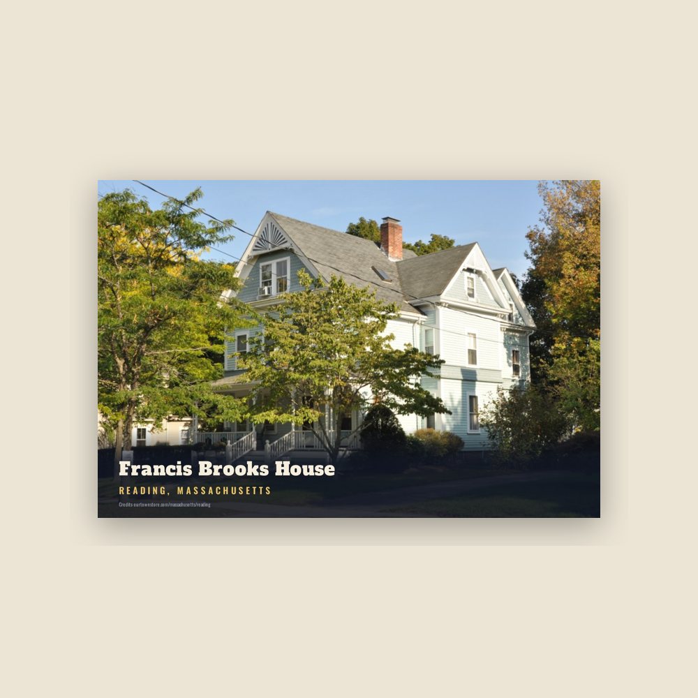 Reading Francis Brooks House Postcard