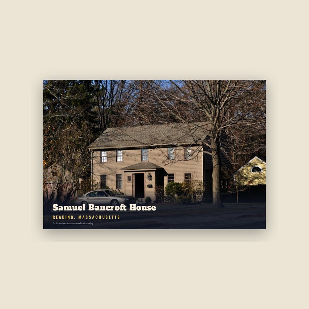 Reading Samuel Bancroft House Postcard