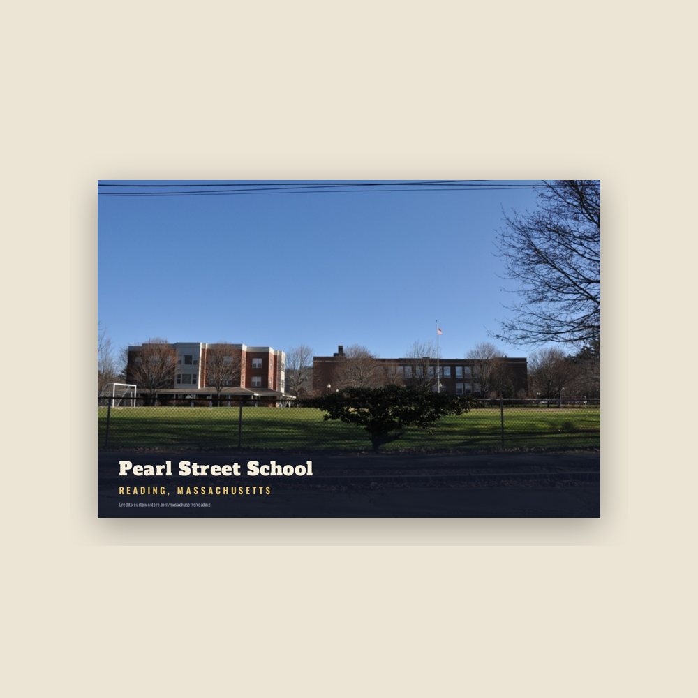 Reading Pearl Street School Postcard