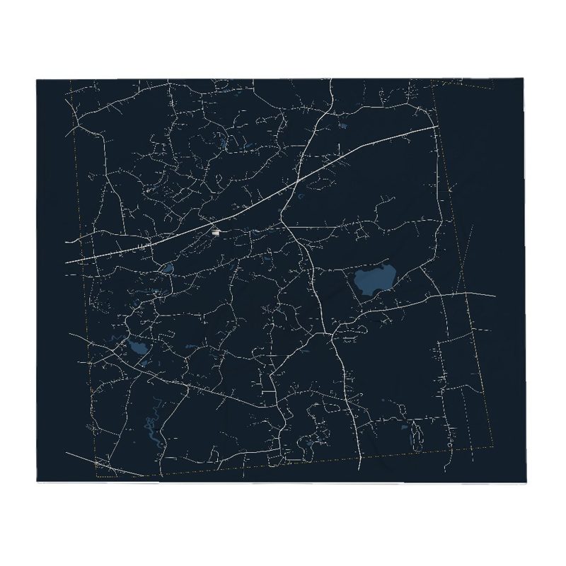 Rehoboth Street Map Throw Blanket