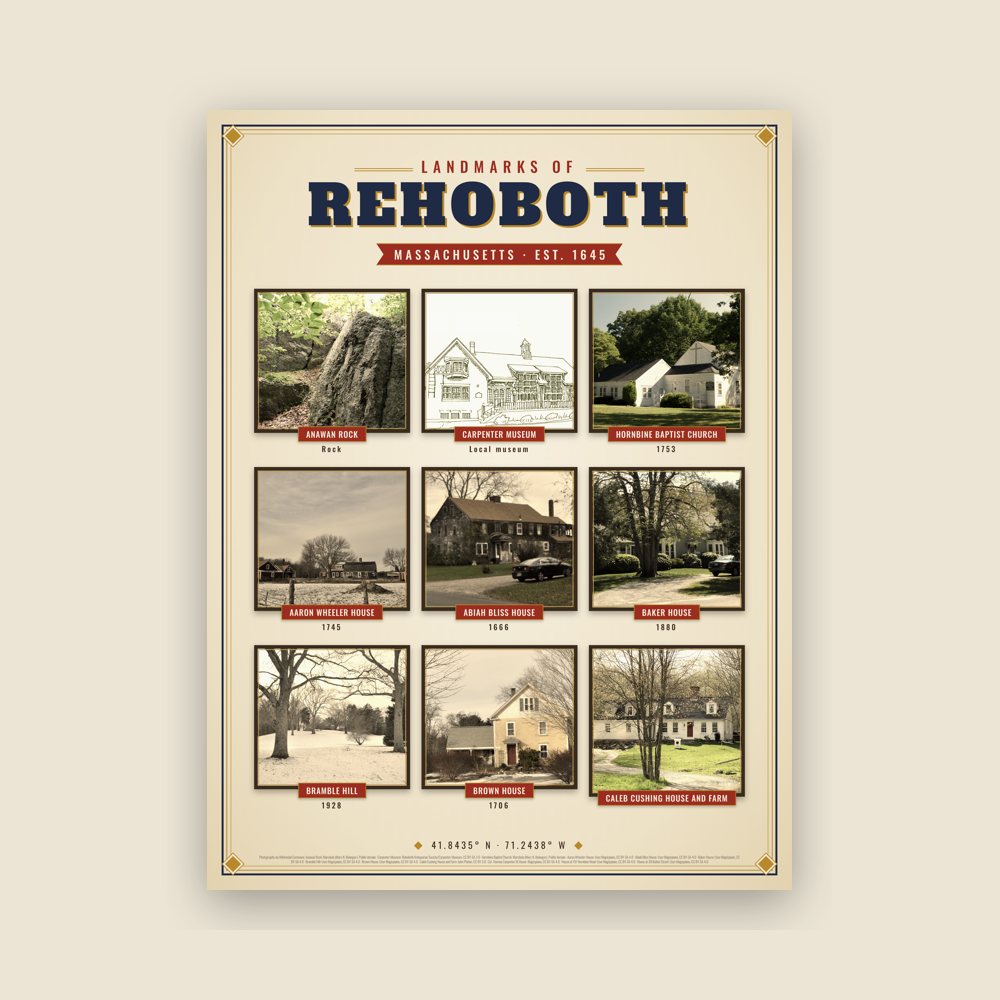 Rehoboth Landmarks Photo Poster