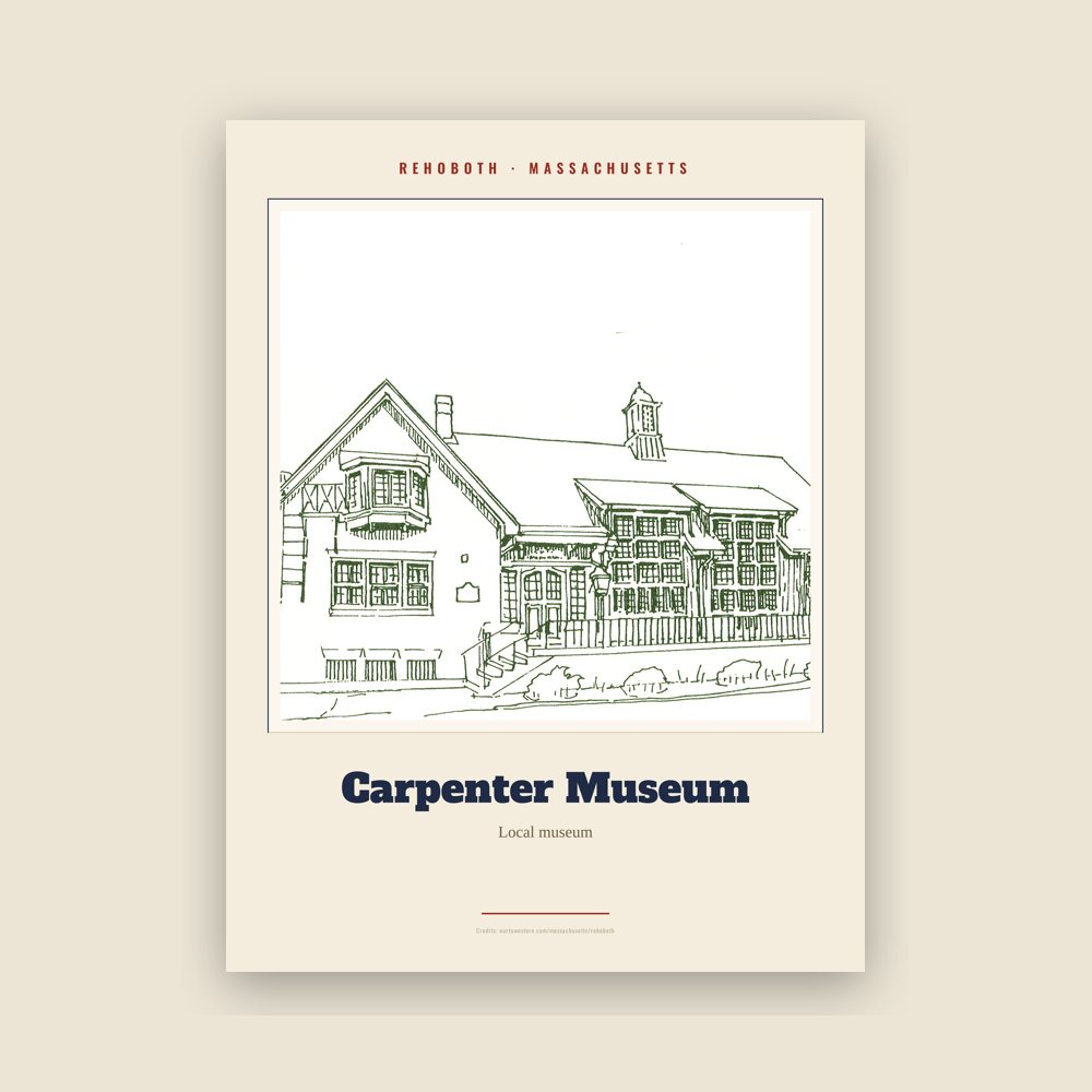 Rehoboth Carpenter Museum Landmark Print