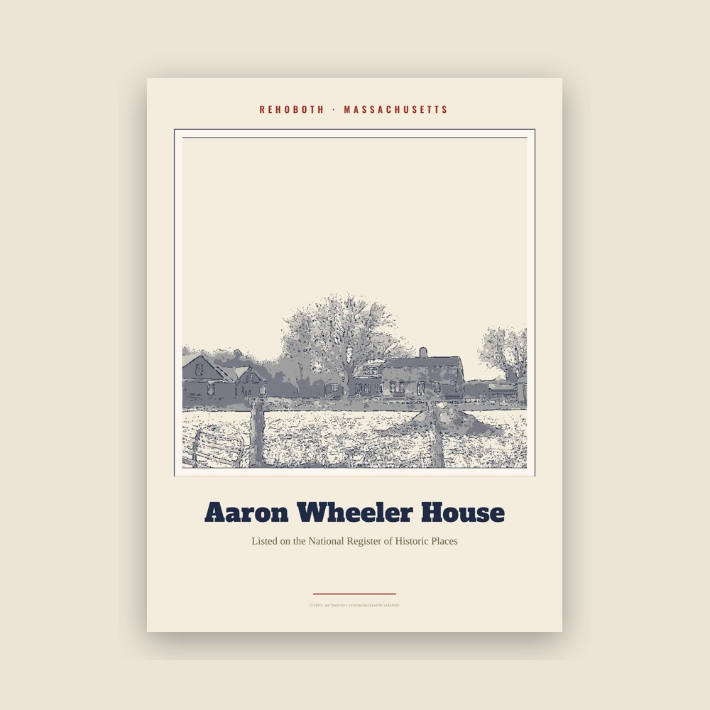 Rehoboth Aaron Wheeler House Landmark Print