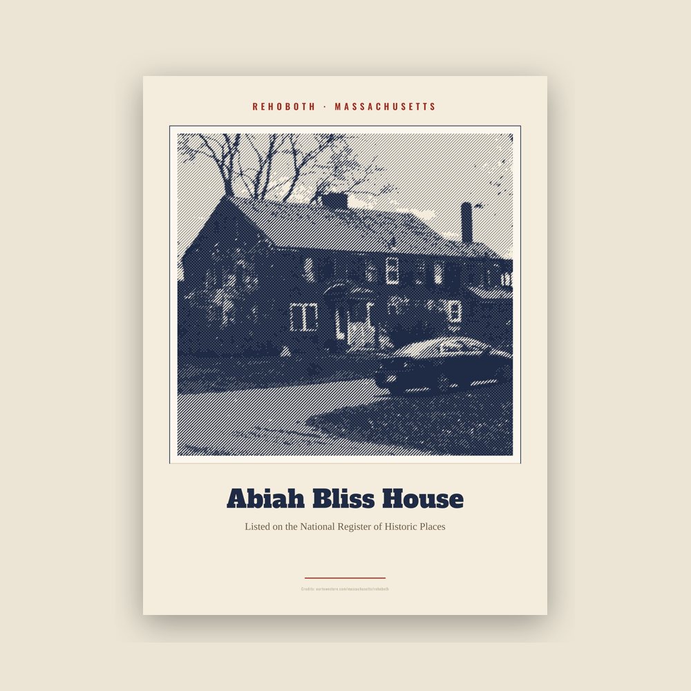 Rehoboth Abiah Bliss House Landmark Print