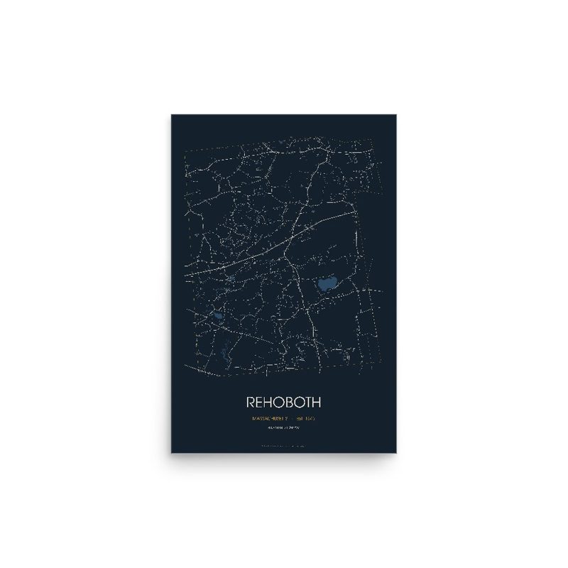 Rehoboth Street Map Poster · Midnight