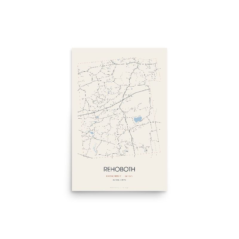 Rehoboth Street Map Poster · Linen