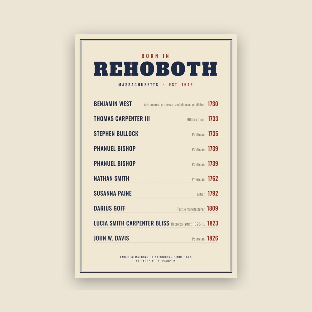 Rehoboth “Born In” Poster