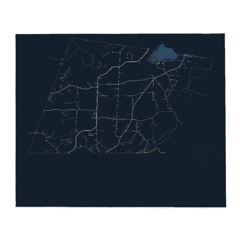 Richmond Street Map Throw Blanket