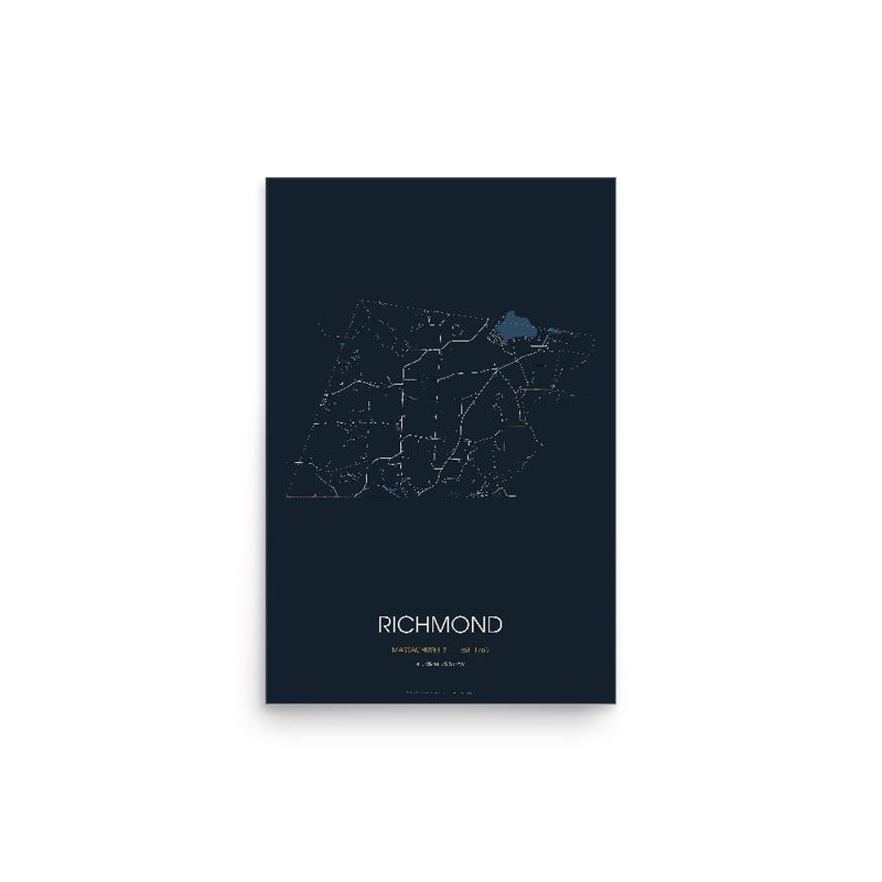 Richmond Street Map Poster · Midnight