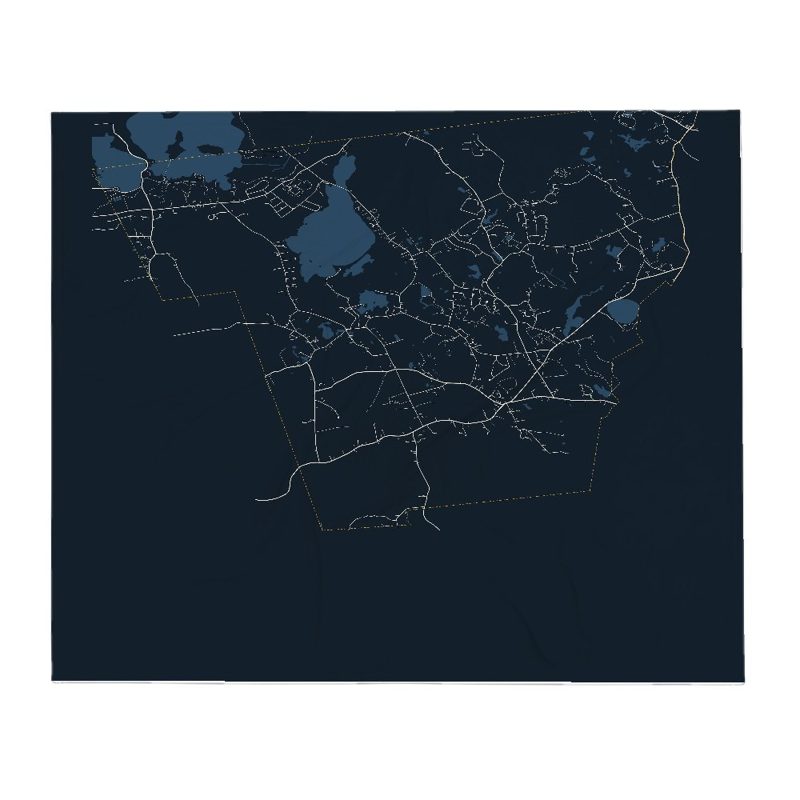 Rochester Street Map Throw Blanket