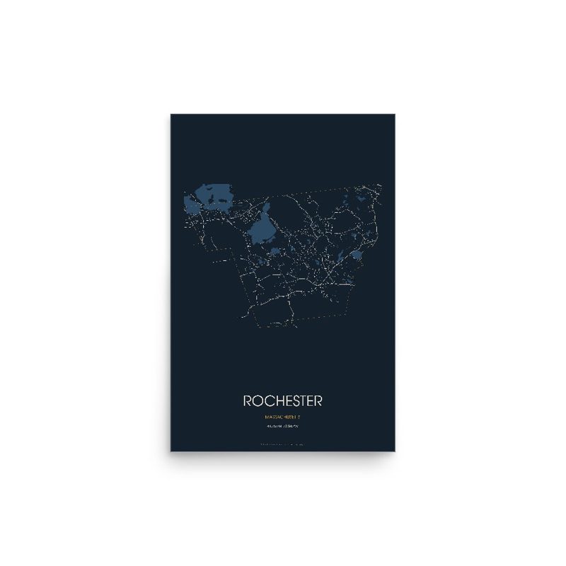 Rochester Street Map Poster · Midnight