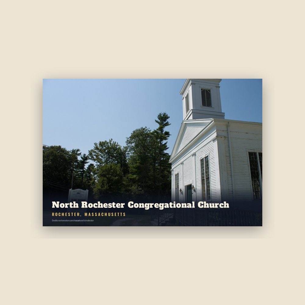 Rochester North Rochester Congregational Church Postcard