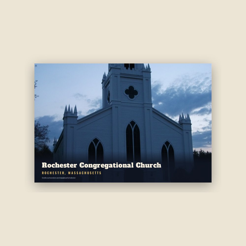 Rochester Rochester Congregational Church Postcard