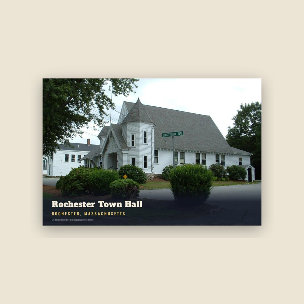 Rochester Rochester Town Hall Postcard