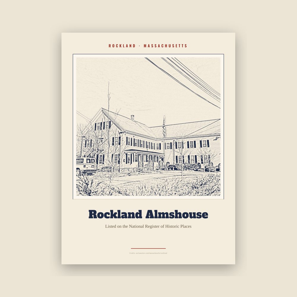 Rockland Rockland Almshouse Landmark Print