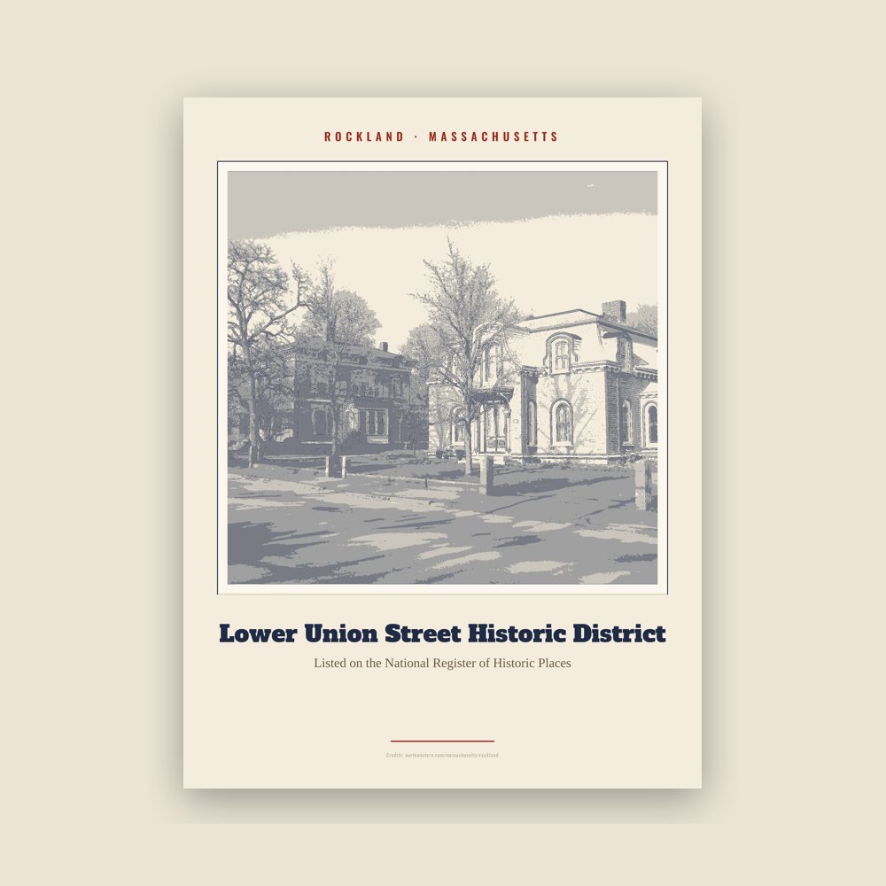 Rockland Lower Union Street Historic District Landmark Print
