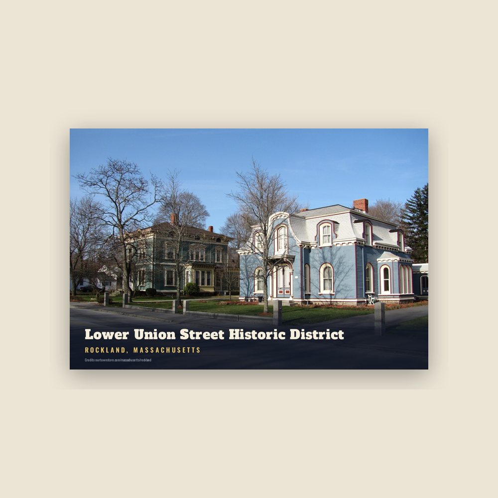 Rockland Lower Union Street Historic District Postcard