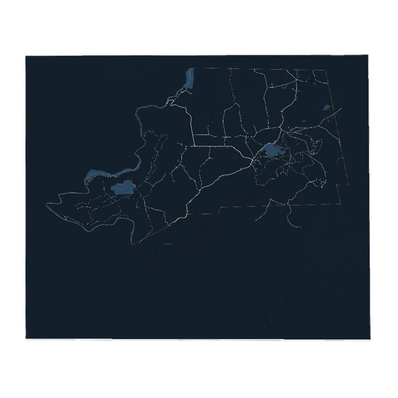 Rowe Street Map Throw Blanket