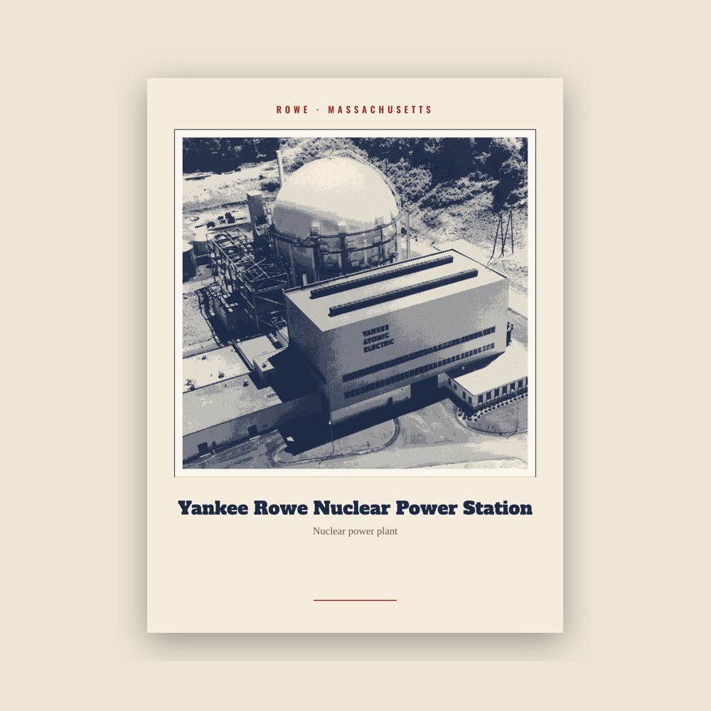 Rowe Yankee Rowe Nuclear Power Station Landmark Print