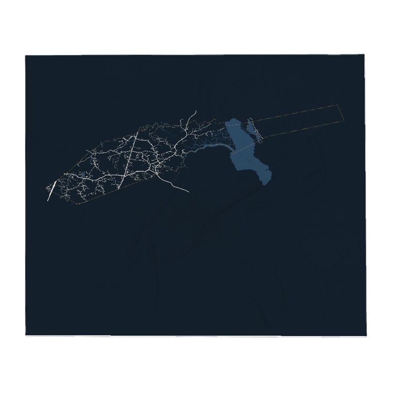 Rowley Street Map Throw Blanket