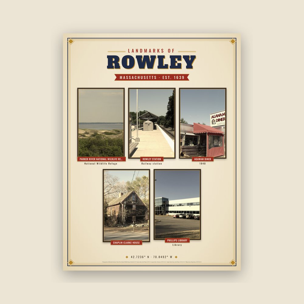 Rowley Landmarks Photo Poster
