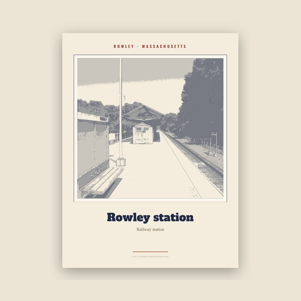 Rowley Rowley station Landmark Print