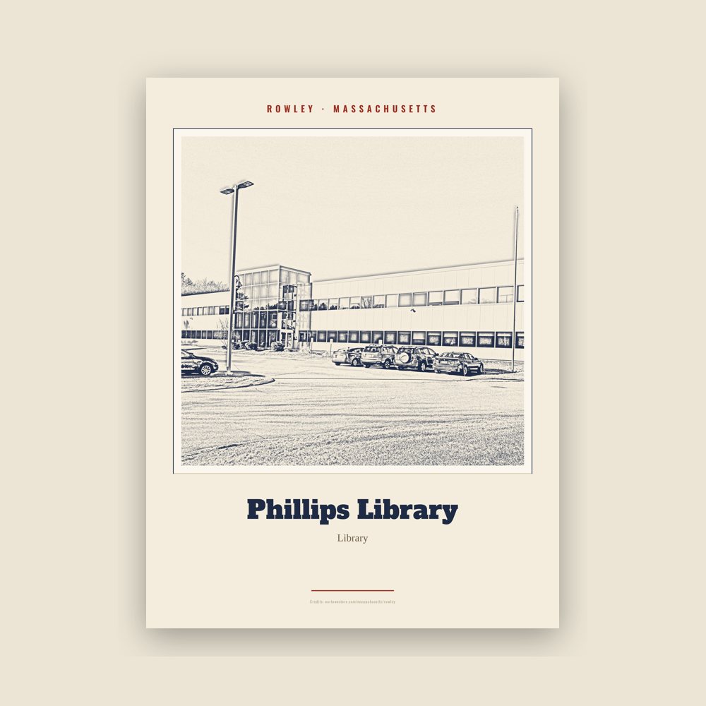 Rowley Phillips Library Landmark Print