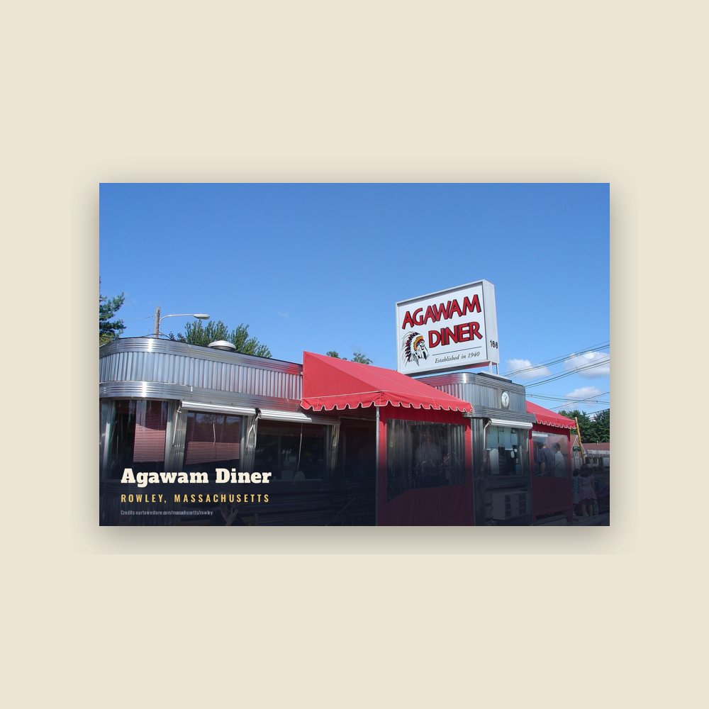 Rowley Agawam Diner Postcard