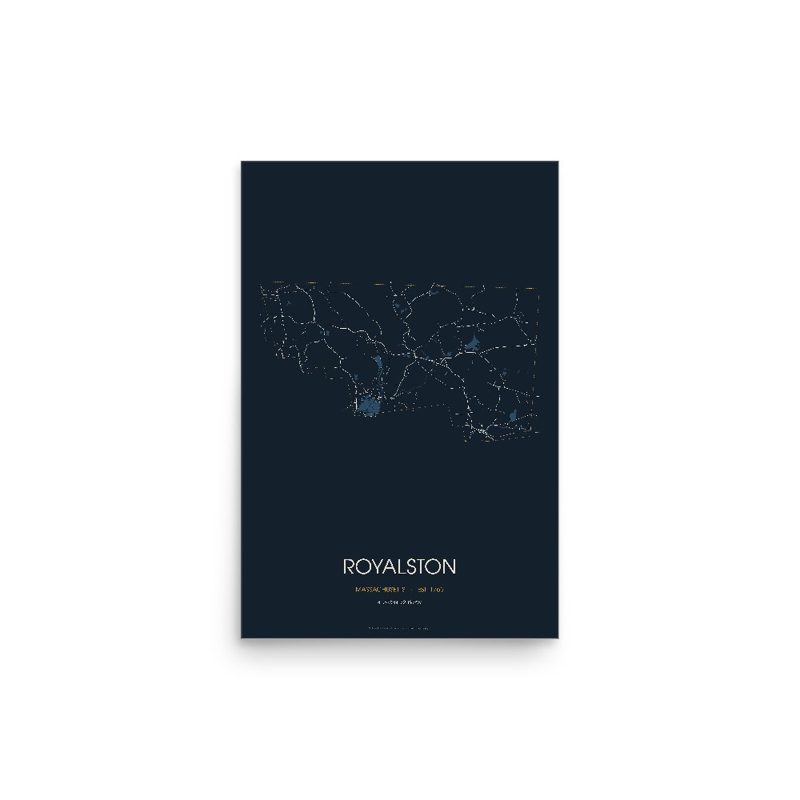 Royalston Street Map Poster · Midnight