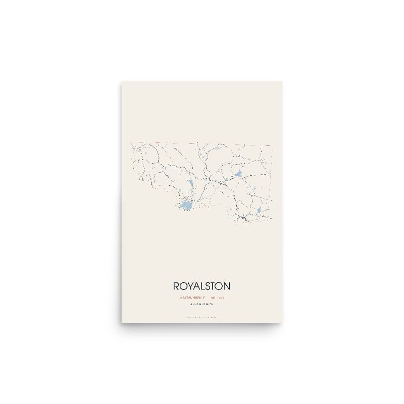 Royalston Street Map Poster · Linen